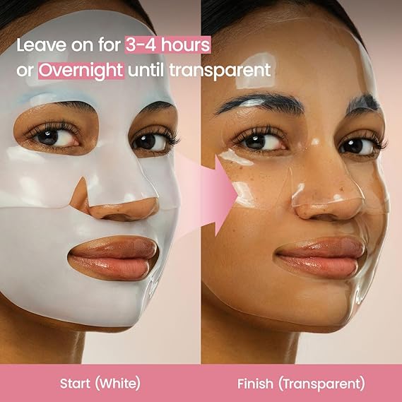BIODANCE Bio-Collagen Hydrogel Overnight Face Mask. 4 PCs [Original Korean Hydrogel Face Mask] - Pore Minimizing, Elasticity Improvement | Korean Face Mask for Glass Skin