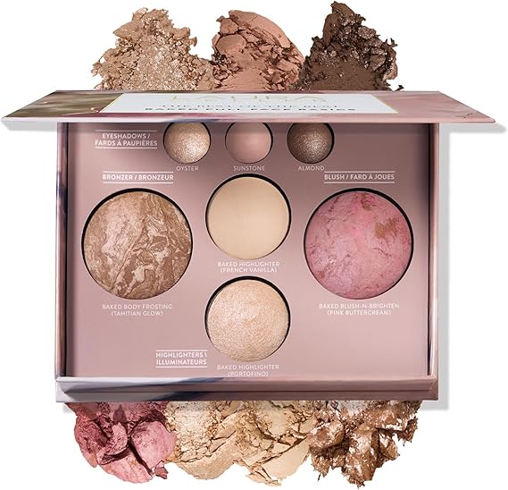 LAURA GELLER NEW YORK The Best of the Best Baked Starter Palette - Full Size - Includes Bronzer, Blush, 2 Highlighters and 3 Eyeshadows - Travel-Friendly